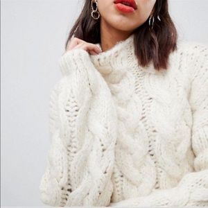 Mango cable knit sweater